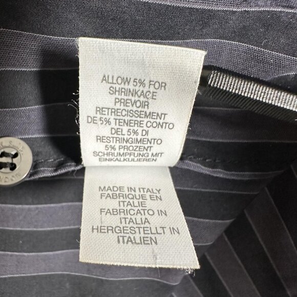 Paul Smith Shirt Men Size 17 43 Long Sleeve Striped 100% Cotton Made in Italy - Picture 9 of 11